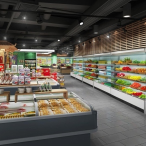 现代超市百货3D模型下载